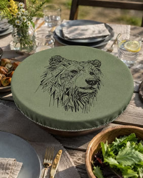 Bear Fabric Bowl Cover — Extra-Large 12.5"