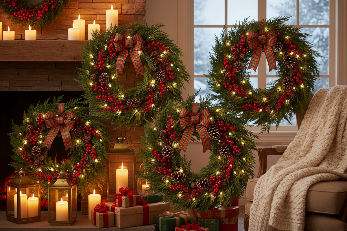 Fresh Cedar and Juniper Wreath / Rope – Pre-Order