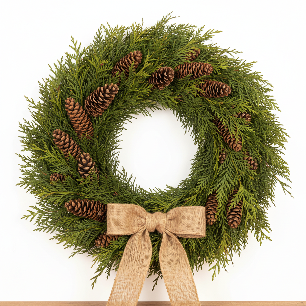 Mixed Wreath with Cones – Pre-Order